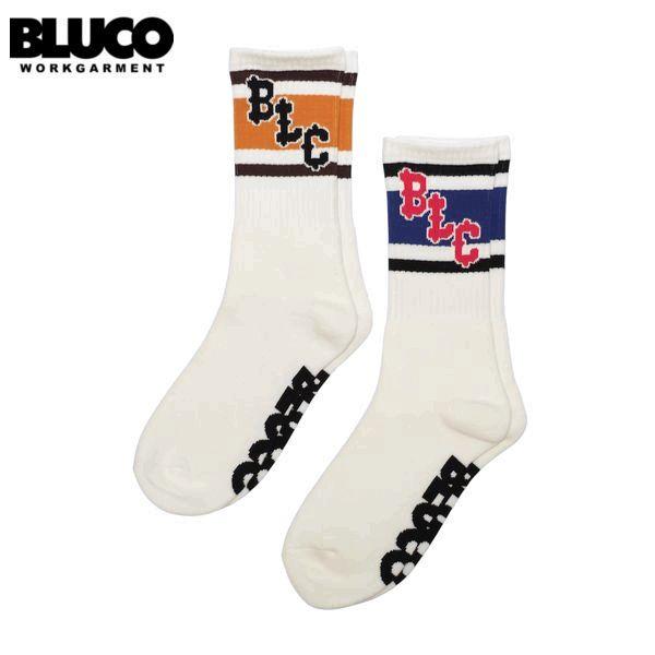 BLUCO/ブルコ 2-PACK SOX -BLC-/ソックス 163-55-008・2足セット(WHITE/BLUE・WHITE/YELLOW)