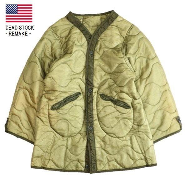 【セール40%OFF】U.S MILITARY / QUILT LINER HALF COAT リメイクキルティングライナー・OLIVE