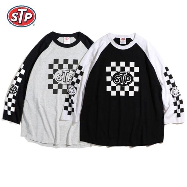 【セール30%OFF】STP/エスティーピー CHECKER BASEBALL TEE/ラグランTシャツ・2color