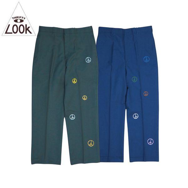 【セール30%OFF】THRIFTY LOOK / PEACE HAND EMB MILITARY DRESS PANTS 刺繍ミリタリーパンツ TL23F011P0・2color