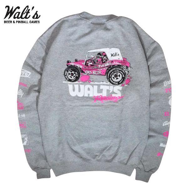 【セール30%OFF】WALT'S BAR/ワルツ・バー RACING SWEATSHIRT【HEATHER GREY】