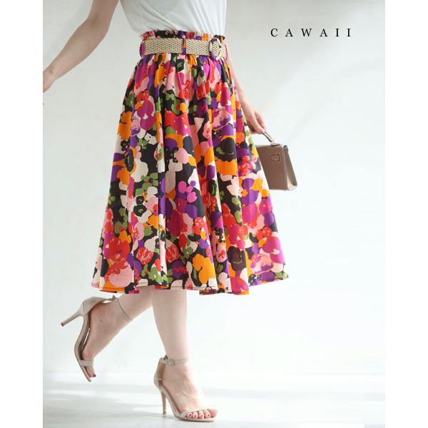 CAWAII　FRENCH PAVE 薔薇スカート Sから2L対応 バラに包まれるボリュームブーケスカート : CAWAII - 通販