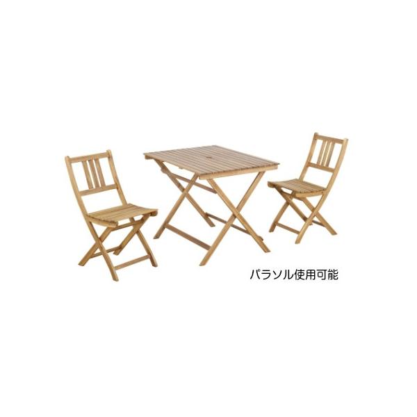 ガーデンチェア長方形テーブル３点セット折りたたみチェア 折りたたみテーブル ベランダ お庭ガーデン NX-901.903