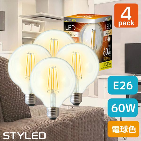 LED電球 E26口金 60W相当 一般電球形 全方向タイプ 電球色（810