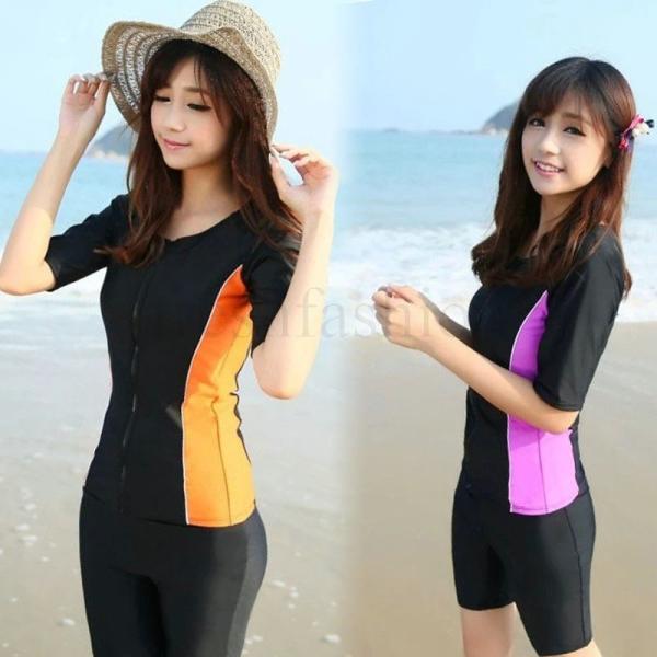 人気 レディース 水着 フィットネス水着 セパレート 半袖 競泳 おしゃれ ジム プール 大きいサイズ 体型カバー M L Xl 海 プール 水着遊び Buyee Buyee Japanese Proxy Service Buy From Japan Bot Online