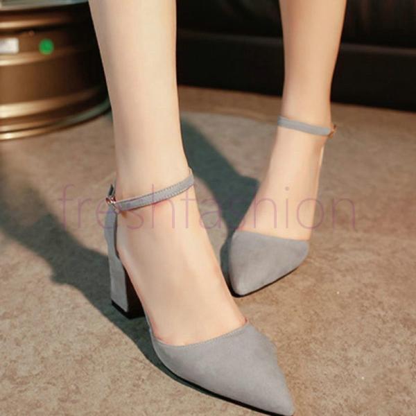 人気新品 パンプス ローヒール ヒール 太ヒール シューズ 靴 黒 レディース ポインテッドトゥ アンクルストラップ 結婚式 ベーシック シンプル Buyee 日本代购平台 产品购物网站大全 Buyee一站式代购 Bot Online