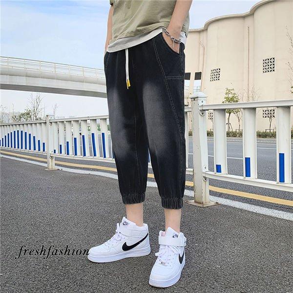 ハーフパンツ メンズ ひざ下 7分丈パンツ 丈夫 クロップドパンツ ゆったり デニムパンツ サルエル ボトムス おしゃれデニム 夏服 夏物 Ff Fresh Fashion 通販 Yahoo ショッピング