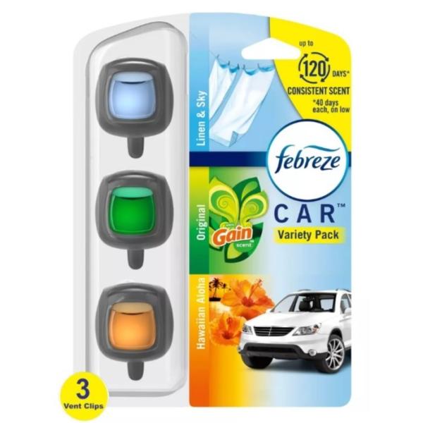 【新品未開封】4個セットアメリカ限定 ファブリーズ AUTO ゲイン おすすめ！FEBREZE VENT CLIPS『GAIN ORIGINAL』US版