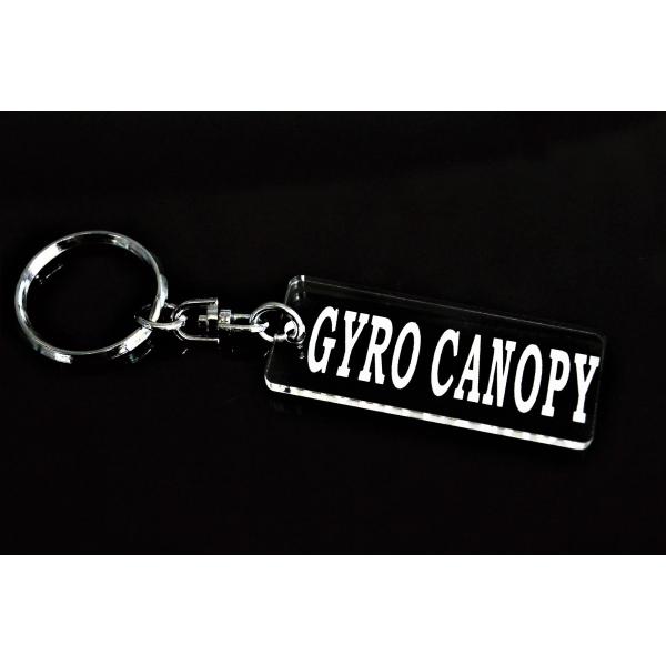 A-654 GYROCANOPY アクリル製 クリア 2重リング キーホルダー ジャイロ