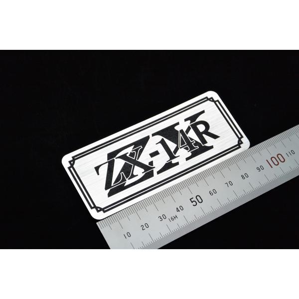 B-129-2 ZX-14R 銀/黒 オリジナル ステッカー 逆車 スクリーン サイド