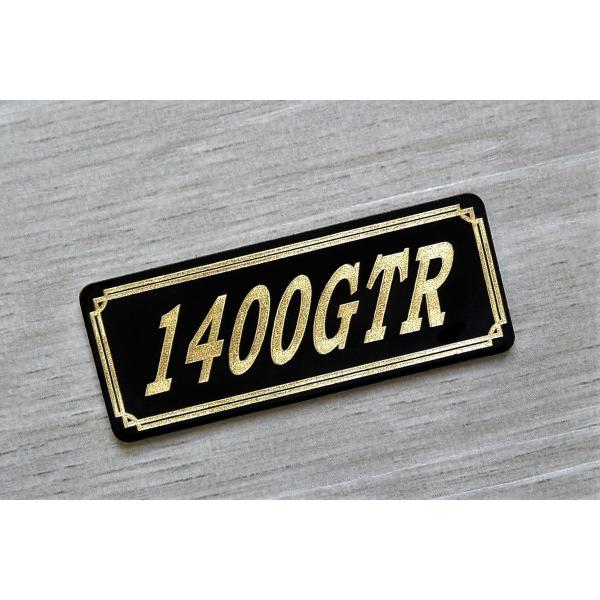 E-114-3 1400GTR 黒/金 オリジナルステッカー スクリーン サイドカバー