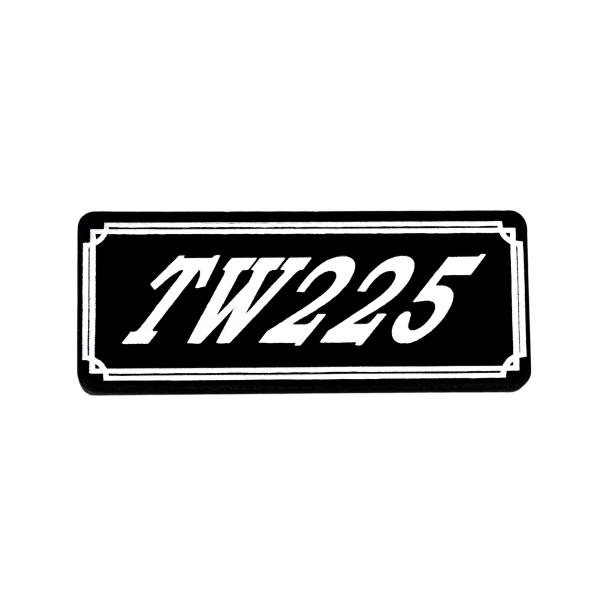 E-529-4 TW225 黒白 オリジナルステッカー ヤマハ フェンダー ビキニカウル ロンスイ サイドカバー カスタム 外装 カウル 等に