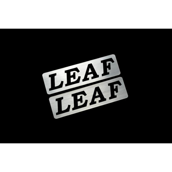 EE-715-2 LEAF 銀黒 アクリル2層 ステッカー 日産 リーフ ZE1 カスタム