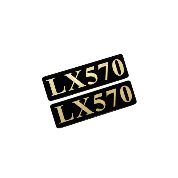 EEE-915-3 LX570 黒金 アクリル2層 ステッカー レクサス FRD モデリスタ WALD カスタム 前期 後期 2枚1セット