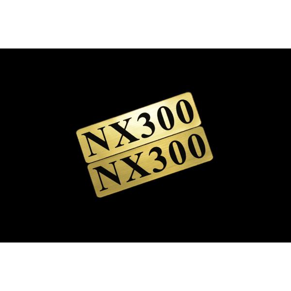 EEE-916-1 NX300 金黒 アクリル2層 ステッカー レクサス Fスポーツ FRD モデリスタ WALD カスタム 前期 後期 2枚1セット