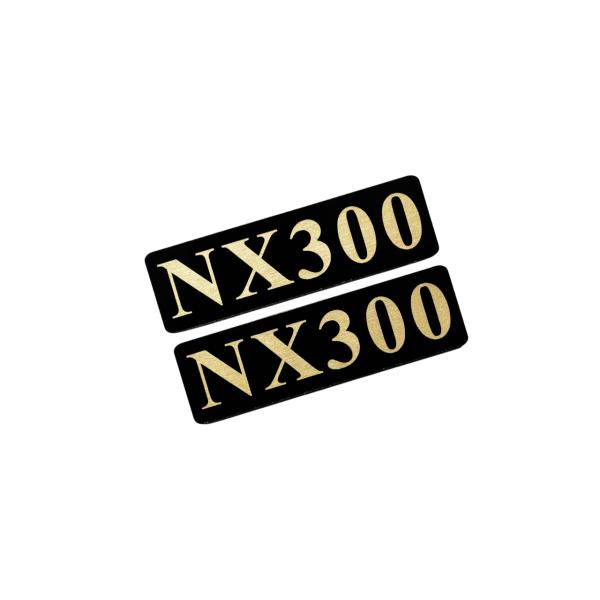 EEE-916-3 NX300 黒金 アクリル2層 ステッカー レクサス Fスポーツ FRD モデリスタ WALD カスタム 前期 後期 2枚1セット