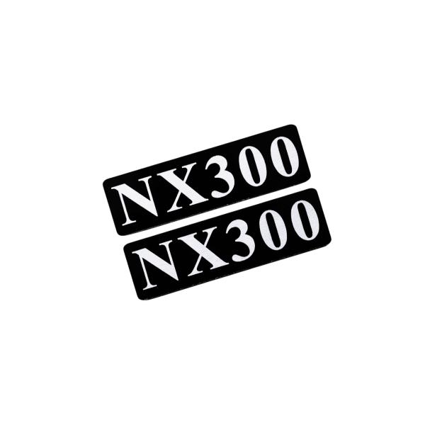 EEE-916-4 NX300 黒白 アクリル2層 ステッカー レクサス Fスポーツ FRD モデリスタ WALD カスタム 前期 後期 2枚1セット