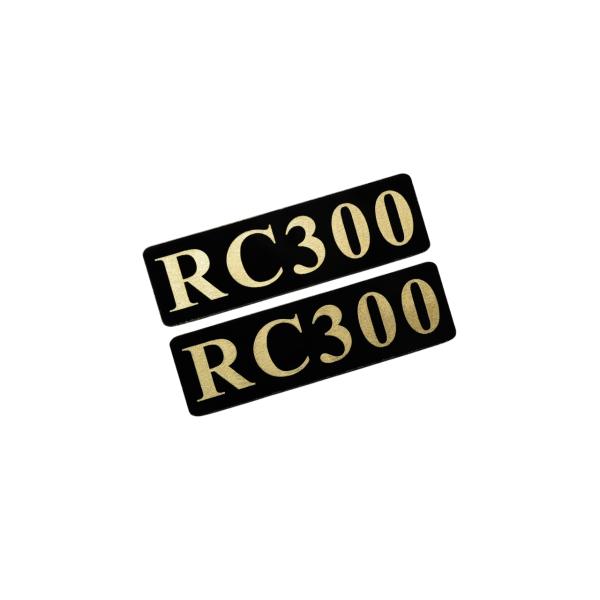 EEE-918-3 RC300 黒金 アクリル2層 ステッカー レクサス Fスポーツ FRD モデリスタ WALD カスタム 前期 後期 2枚1セット