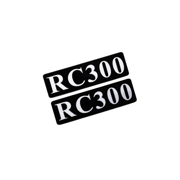 EEE-918-4 RC300 黒白 アクリル2層 ステッカー レクサス Fスポーツ FRD モデリスタ WALD カスタム 前期 後期 2枚1セット