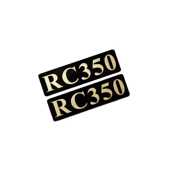 EEE-920-3 RC350 黒金 アクリル2層 ステッカー レクサス Fスポーツ FRD モデリスタ WALD カスタム 前期 後期 2枚1セット