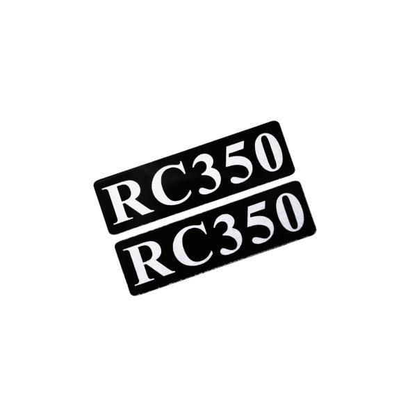EEE-920-4 RC350 黒白 アクリル2層 ステッカー レクサス Fスポーツ FRD モデリスタ WALD カスタム 前期 後期 2枚1セット
