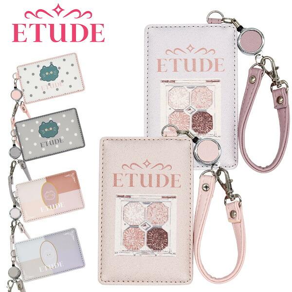 パスケース 定期入れ リール付き ETUDE(エチュード) icカードケース
