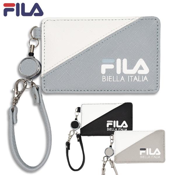 パスケース リール付き FILA フィラ (FIS-0644) 定期入れ リール ジュニア キッズ レディース 高校生 中学生 小学生 女の子 女子 子供 通学 通勤 おしゃれ