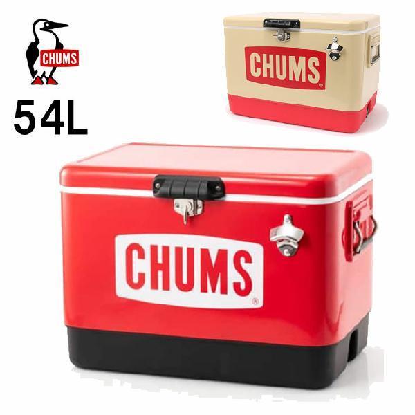 チャムス スチール クーラーボックス 54L CHUMS CH62-1802 レッド 
