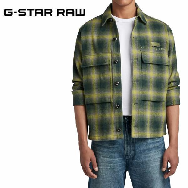 G-STAR RAW ジースター ロウ チェック柄オーバーシャツ 長袖 メンズ 