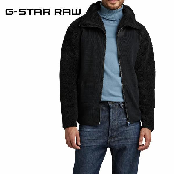 ジースター ロウ ジップアップフリースニット 長袖 G-STAR RAW メンズ 