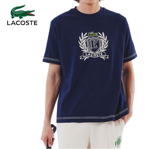 LACOSTE ラコステ 刺繍ハンドステッチ風フレンチグラフィックT