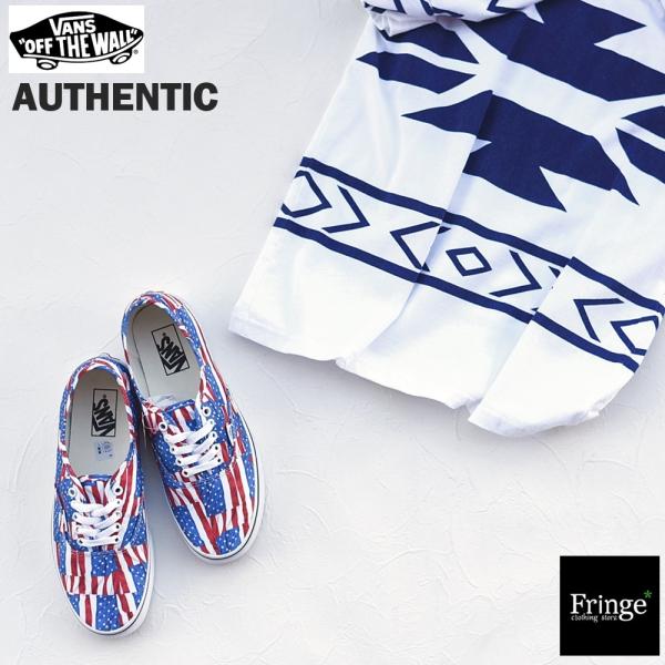 VANS（ヴァンズ） バンズ スニーカーAUTHENTIC (FREE FLAG)RED/TRUE