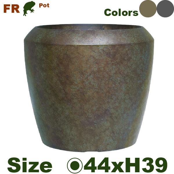 【法人/店舗宛】 FRフラスポット 44 FRP花器（直径44cmxH39.5cm）（底穴なし）  鉢カバー ディスプレイ オフィス