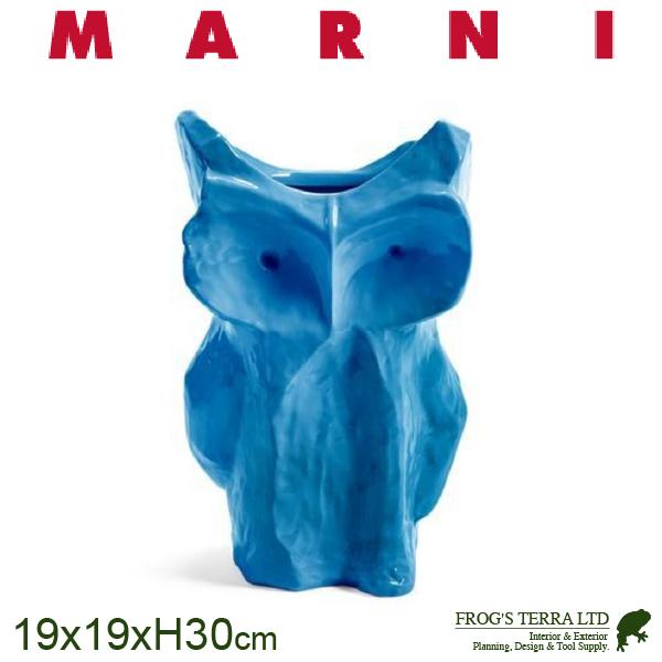 【7月上旬入荷予約販売 】MARNI オウルベース M Owl Vase（W19.5cm×D19.5cm×H30cm）（防水）（Design in Italy/Ceramic）