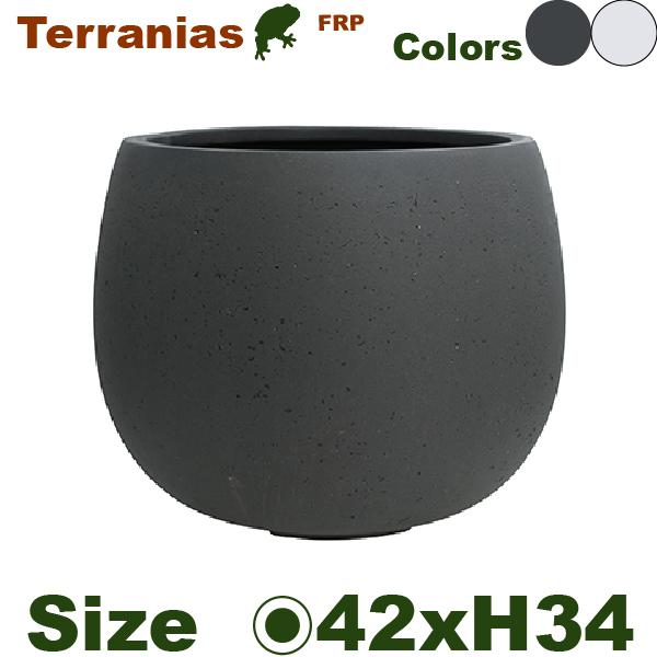 【屋外対応】GP Terranias テラニアス ローバルーン  42（直径42cm×H34cm）（底穴あり）（10号可）（FRP製）（耐寒 耐候 軽量）