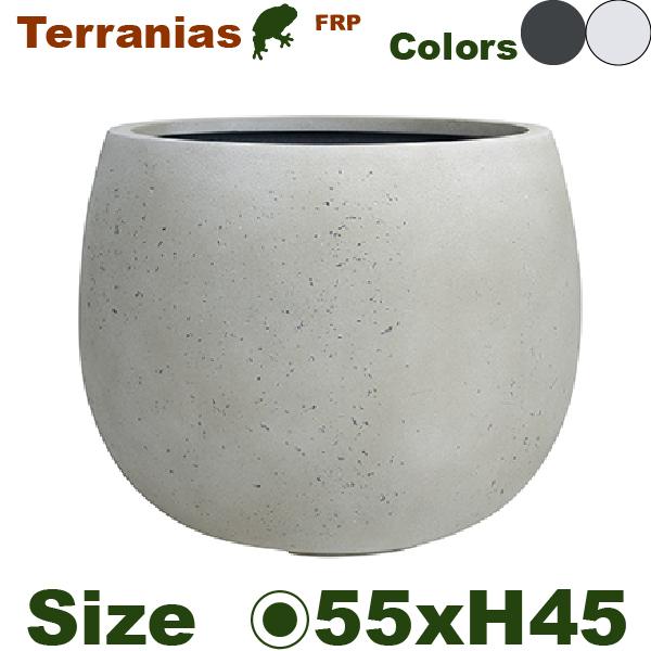 【屋外対応】GP Terranias テラニアス ローバルーン  55（直径55cm×H45cm）（底穴あり）（FRP製）（耐寒 耐候 軽量）