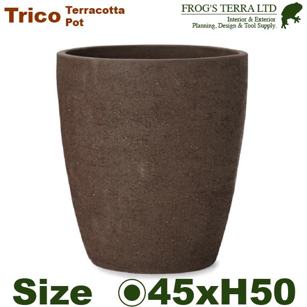 トリコ 972 Xl 直径45cm H50cm 底穴あり ハンドメイド 土もの 陶器鉢 テラコッタ プランター 園芸 寒冷地仕様 ポット Tr 972 Xl カエルの庭や 通販 Yahoo ショッピング