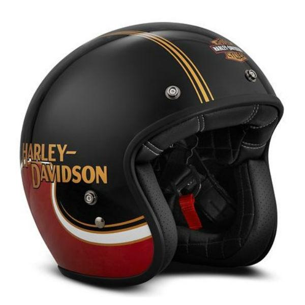 ハーレーダビッドソン Harley Davidson ヘルメット The Shovel B01 3 4 Helmet レッド ブラック 977 19vx フロムla 通販 Yahoo ショッピング