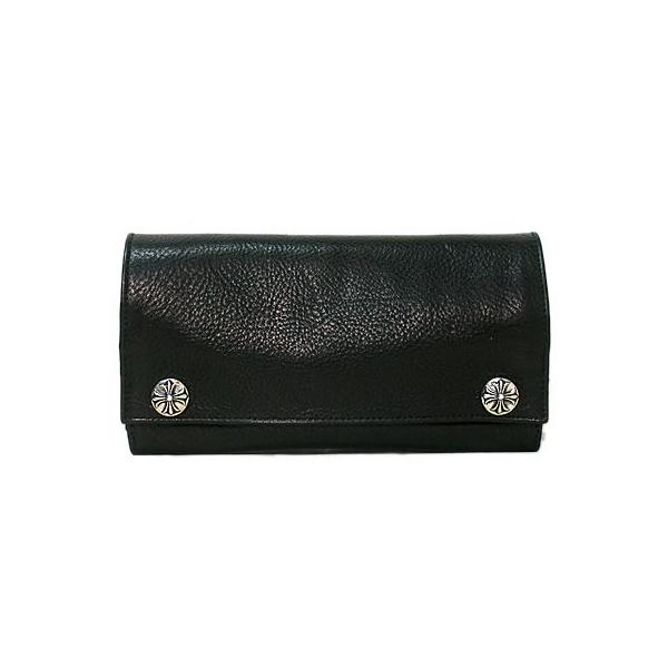 クロムハーツ Chrome Hearts 長財布 ロングウォレット クロスボタン 