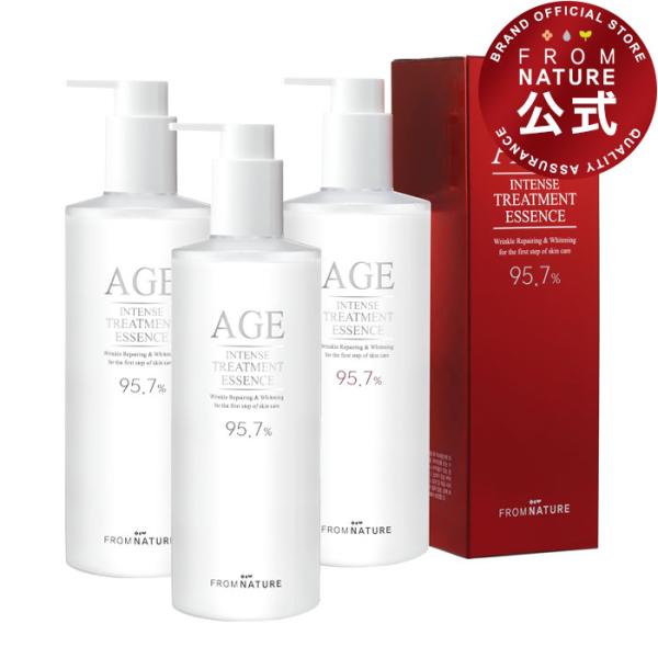 AGEインテンストリートメント化粧水(エッセンス) ボトルタイプ 340ml 3点セット スキンケア 大容量 フロムネイチャー