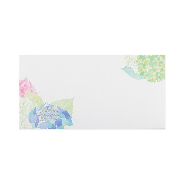 【仕様】●内容　6枚入り●サイズ　92 x 180mm彩り豊かな紫陽花がキレイな封筒。雨降りしきる梅雨の季節に、輝くを放つ紫陽花の色彩がうまく表現されています。老若男女問わず、季節のご挨拶にぴったりなアイテムです。お世話になった方へのお祝い...