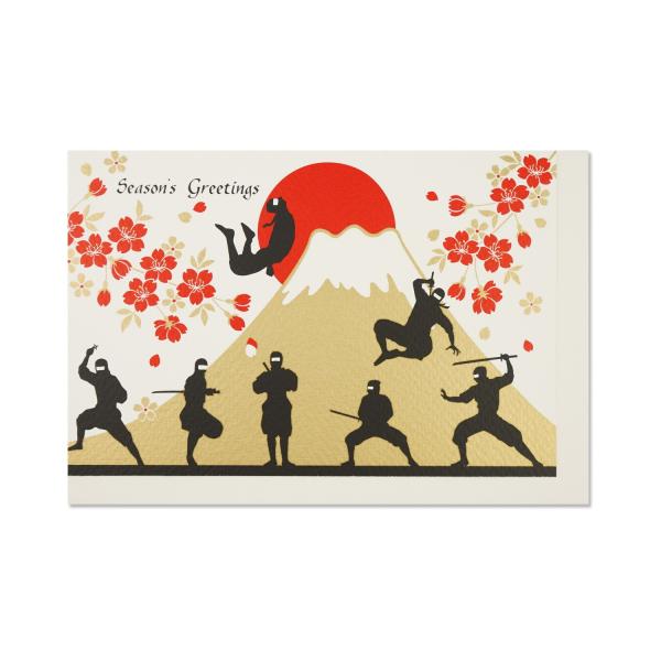 シルククリスマスカード 忍者と富士山|jxcd-120 : フロンティア シルククリスマスカード 忍者と富士山|jxcd-120 : フロンティア