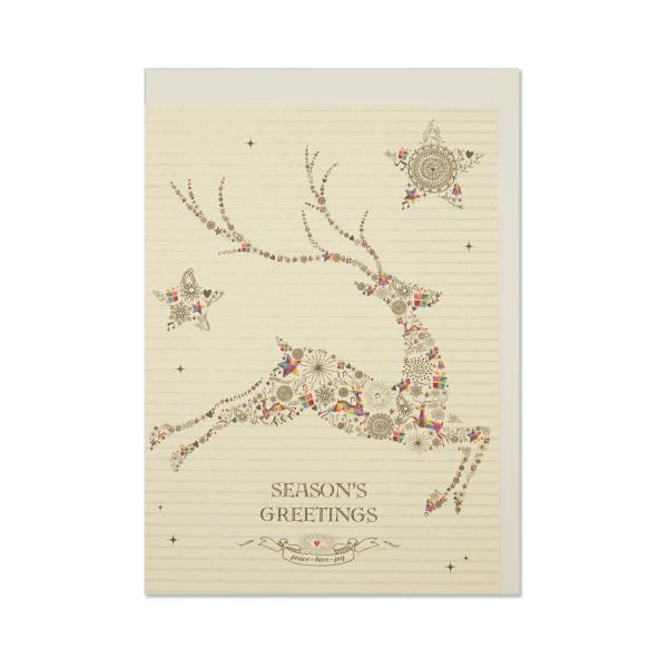 クラシッククリスマスカード クリスマストナカイ｜xcd-246