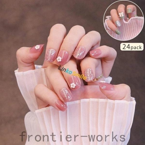 女性用ネイルチップ マット パープル 偽のネイル ダイヤモンドパターン プレデザイン つけ爪 完全カバー Aliexpress 美容 健康 女性と女の子のための24pcsピンク偽爪グリッターダイヤモンドロングフェイクネイル Swimstore Pl