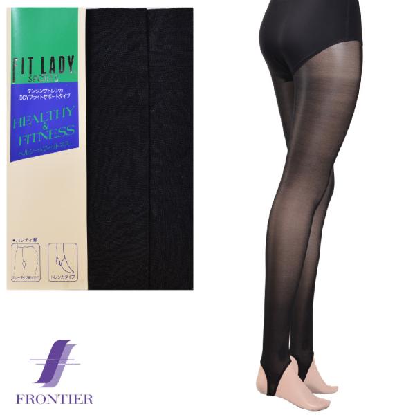 ダンシングトレンカ　FIT LADY　フィットレディ　フィットネストレンカ　70デニール　ブラック　黒　メール便対応可