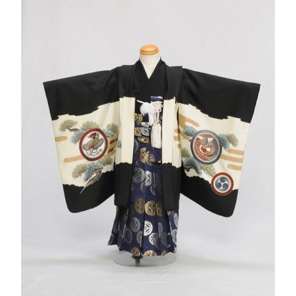 七五三 レンタル 3歳 男の子 黒タカに名古屋城《身長》98cm前後☆簡単