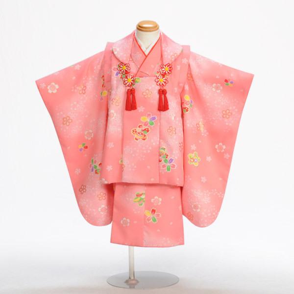【商品番号：m753-3201】【商品名：被布 ピンクあかね花】【七五三3才女の子】★適正サイズ 身長:90cm前後-----------------------------------------------ご注文前に下記【予約状況】を必...