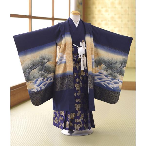 【商品番号：m753-5105】【商品名：紺青海富士にタカ】【七五三5才男の子】★適正サイズ：身長:107cm〜120cm-----------------------------------------------ご注文前に下記【予約状況...