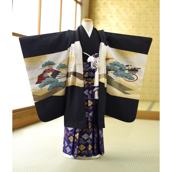 【商品番号：m753-51119】【商品名：黒つづみにタカ】【七五三5才男の子】★適正サイズ：身長:107cm〜120cm-----------------------------------------------ご注文前に下記【予約状況...