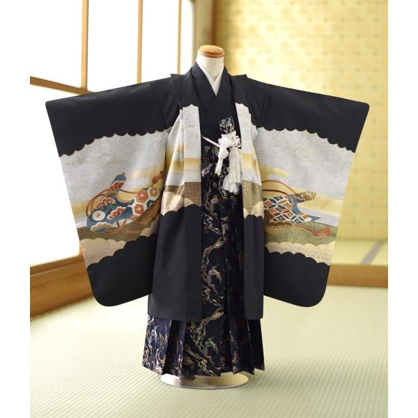【商品番号：m753-51135】【商品名：黒城にタカ】【七五三5才男の子】★適正サイズ：身長:107cm〜120cm-----------------------------------------------ご注文前に下記【予約状況】を...